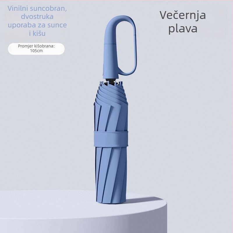 Rain Grace potpuno automatski kišobran, trojedni, 12 šipki, čelični okvir, UV zaštita UPF 50+