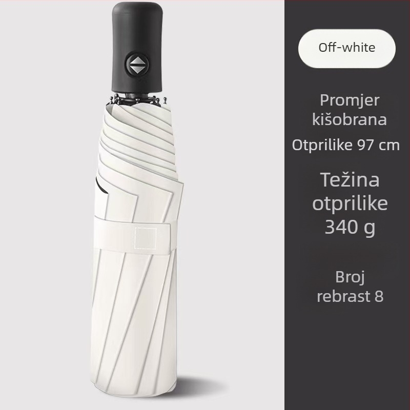 Rain Grace potpuno automatski kišobran, trojedni, 12 šipki, čelični okvir, UV zaštita UPF 50+