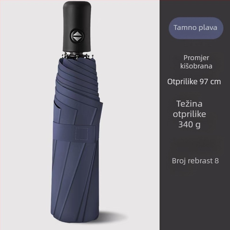 Rain Grace potpuno automatski kišobran, trojedni, 12 šipki, čelični okvir, UV zaštita UPF 50+