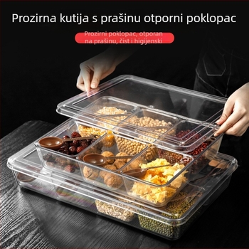 Wanyang kutija za začine s poklopcem, za čvrste začine, 6-8 odjeljaka, bez logotipa, moderni minimalistički stil