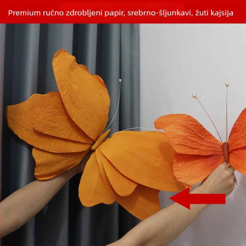 Veliki leptir – jesenska atmosfera, rekvizita za uređenje prostora trgovine (Stil: Animirani; Univerzalni praznici; Materijal: Drugi; Brend: Drugi)