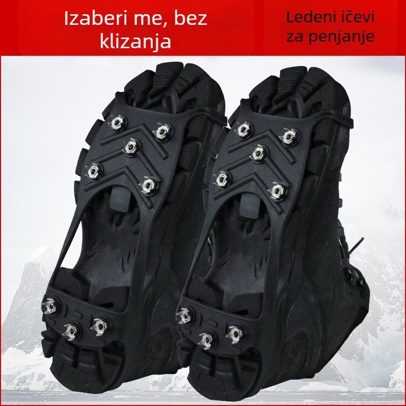 Lechike 8-zuba vanjske planinarske protuklizne ledene kandže, PE, 150 pari u kutiji