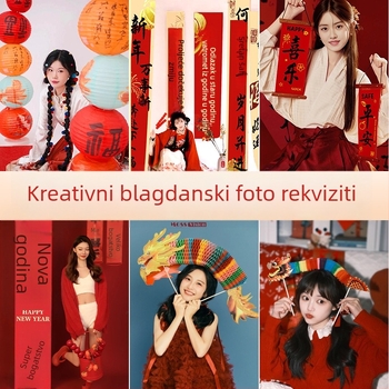 Pozadina za fotografiju za proljetni festival – Tema Godina konja, rekvizita za uređenje prostora