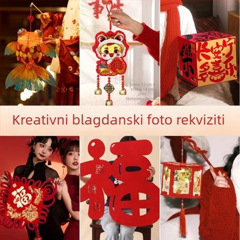 Pozadina za fotografiju za proljetni festival – Tema Godina konja, rekvizita za uređenje prostora