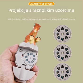 LED projektor i svjetleća igračka za djecu s pričom prije spavanja; edukativni interaktivni uređaj za bebe 0–3 godine; plastična konstrukcija.