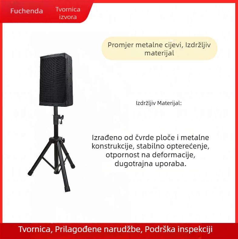 Stalak za zvučnike na podu, trojnožni tripod, teleskopsko podešavanje visine, za pozornicu, projektor i rasvjetu