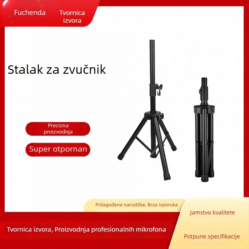Stalak za zvučnike na podu, trojnožni tripod, teleskopsko podešavanje visine, za pozornicu, projektor i rasvjetu