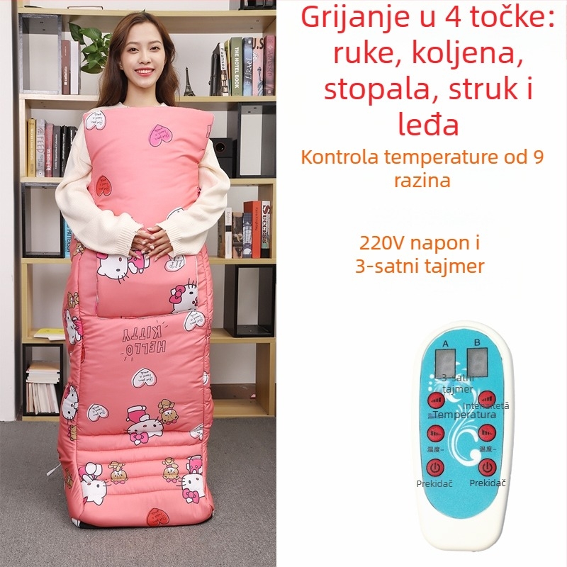 Papuče s grijanom uložkom USB – muške kućne papuče od prave kože Xiang Nuanyi