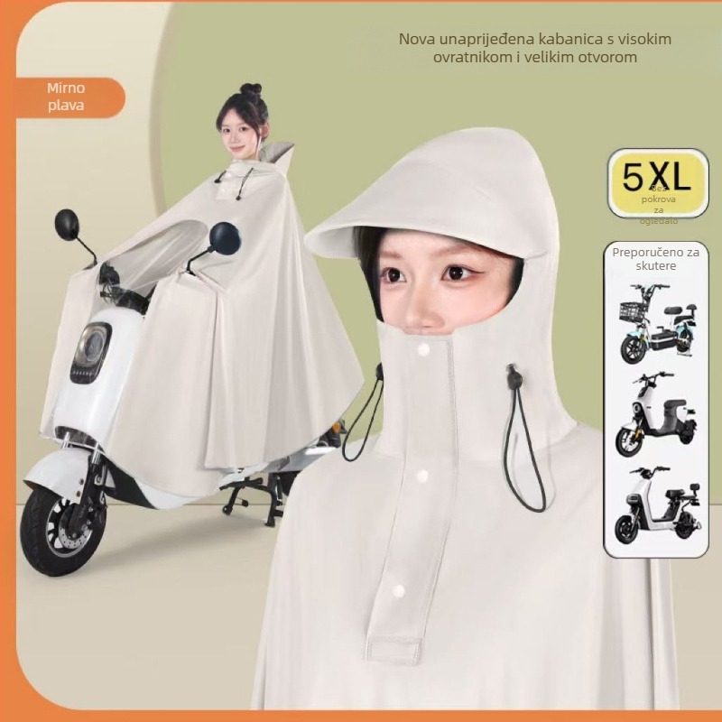 Pengchang PVC debeli plašt za kišu za vozača – puna zaštita tijela, visok ovratnik za zaštitu lica