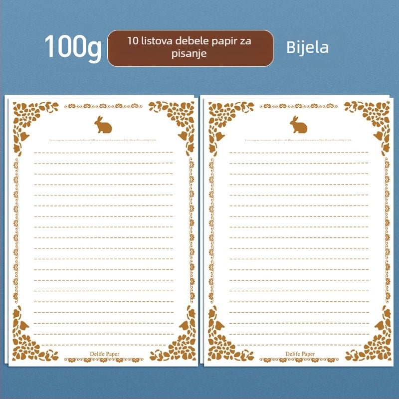 Retro set pisama s kuverama u skandinavskom stilu za ljubavne pisma i čestitke (Model FZ-2647, Marka Reverse)