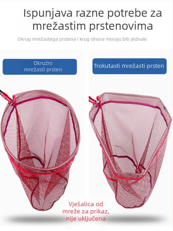 Najlon mreža za lov ribe s premazom ljepila – protiv zaplitanja, bez prstena, veliki ulov