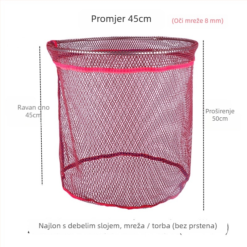 Najlon mreža za lov ribe s premazom ljepila – protiv zaplitanja, bez prstena, veliki ulov