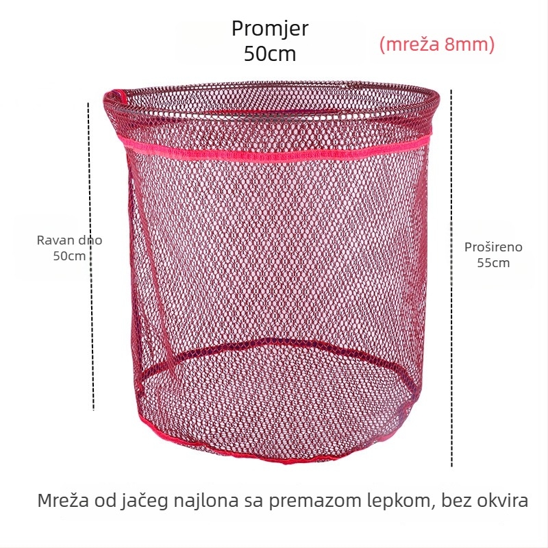 Najlon mreža za lov ribe s premazom ljepila – protiv zaplitanja, bez prstena, veliki ulov