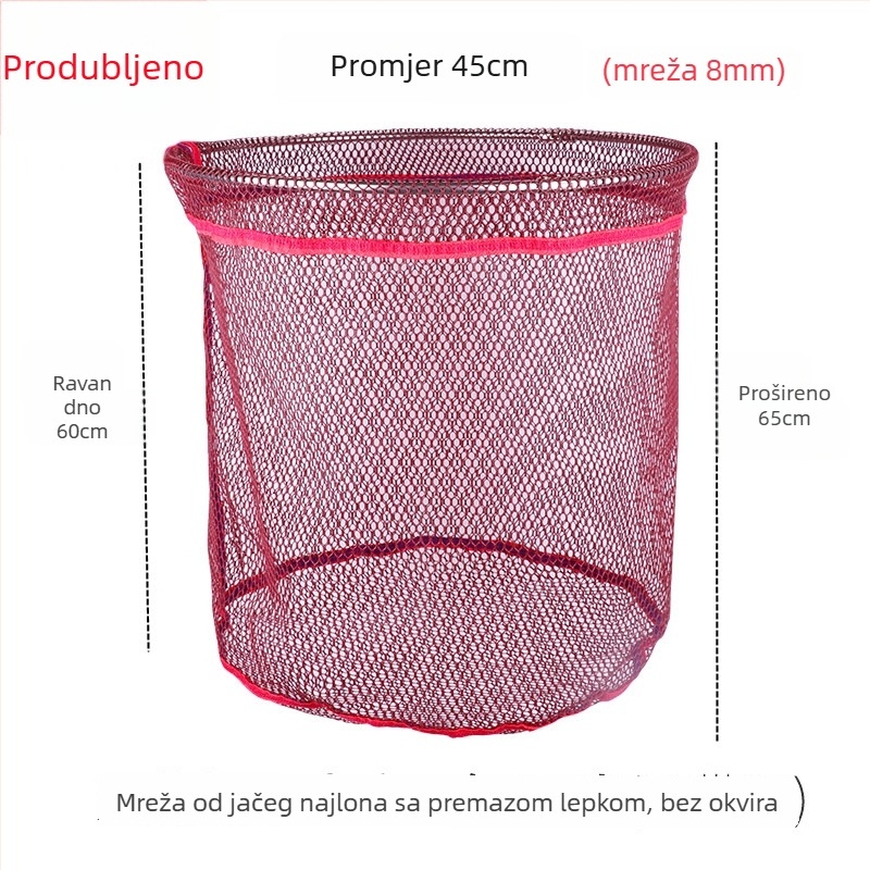 Najlon mreža za lov ribe s premazom ljepila – protiv zaplitanja, bez prstena, veliki ulov