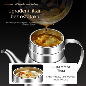 Lonac za ulje od nehrđajućeg čelika, moderan minimalistički dizajn, kuhinja