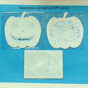 Halloween šablona za crtanje lica s tikvom — plastična šablona s šupljim dizajnom, prilagodljiva, Goshan painting
