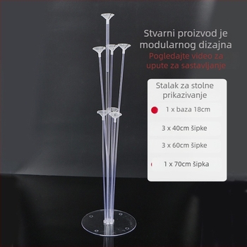 Mengxiang stolni stalak za balone, plastični, lebdeći tip balona, okruglog oblika