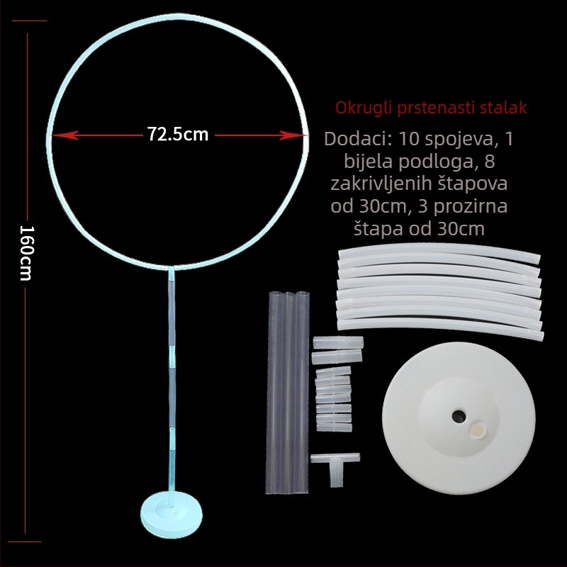 Mengxiang stolni stalak za balone, plastični, lebdeći tip balona, okruglog oblika