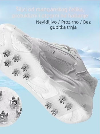 Protuklizne navlake za cipele s 10 zubi, PE materijal, marka Yh, 100 komada u kutiji