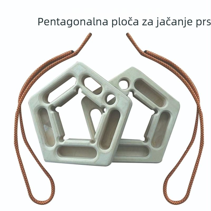 Drvena pločica za trening prstiju za penjanje – marka Hand, pentagonalan oblik, prijenosna, viseći trening prstiju