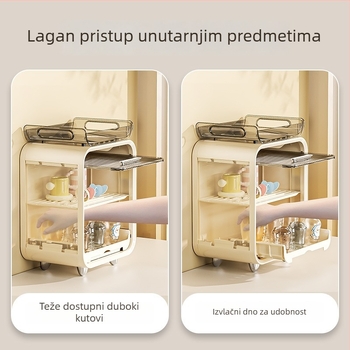 Stolni regal za boce s poklopcem, odvodom i zaštitom od prašine