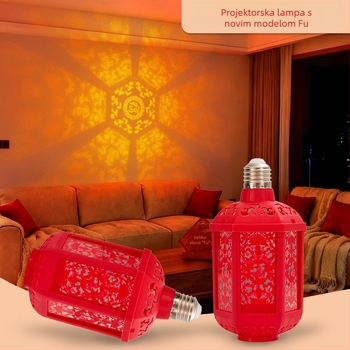 Sedmerobojni lampion blagoslova – Noćna lampica s projekcijom, E27, 600 lm, 220V, IP42, vijek trajanja 100000 h