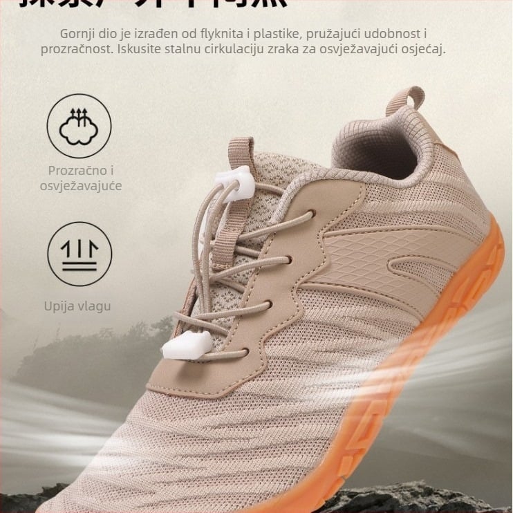 Cipele za plitke river tracing – protuklizni potplat, dišući mrežasti unutarnji dio, gornji dio od fly weave + plastični premaz, EVA srednji sloj, gumeni potplat