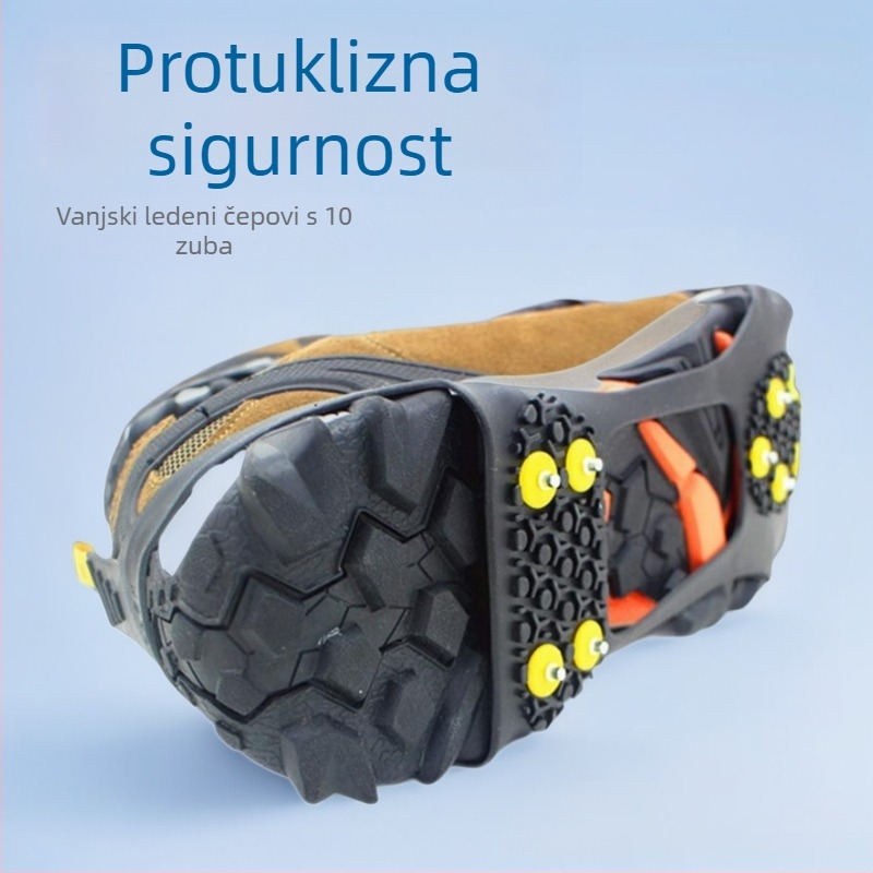 Vanjske navlake za cipele s 10 zuba za led, AYXSEE, TPE, 200 kom