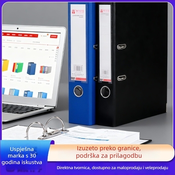 Folder za dokumente s dvije rupe i klipom s vučnom šipkom, PP tijelo s metalnim držačem, otisnut logo, mogućnost prilagodbe, model YY02