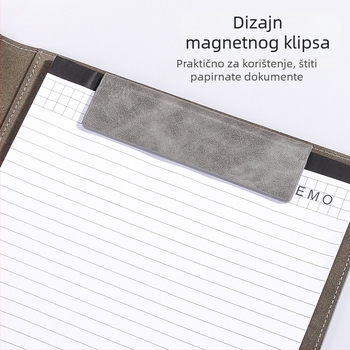 Xinxin WJJB kožni višenamjenski folder za A4, s otiskom logotipa, prilagodljiv