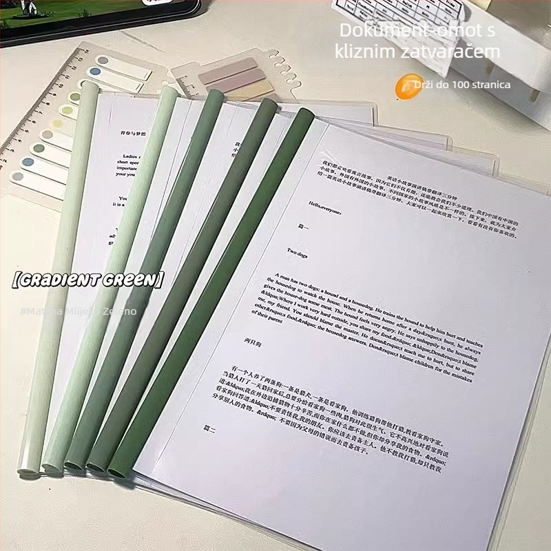 Pengyi SJSNJ-004 Plastični klip za dokumente s dvostrukim stezanjem (snažna stezaljka + stezaljka ploče), kompatibilan s A4/A3