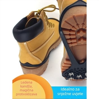 Petozubni kramponi za cipele – protuklizni, s lancima i šiljcima za led i snijeg tijekom zime