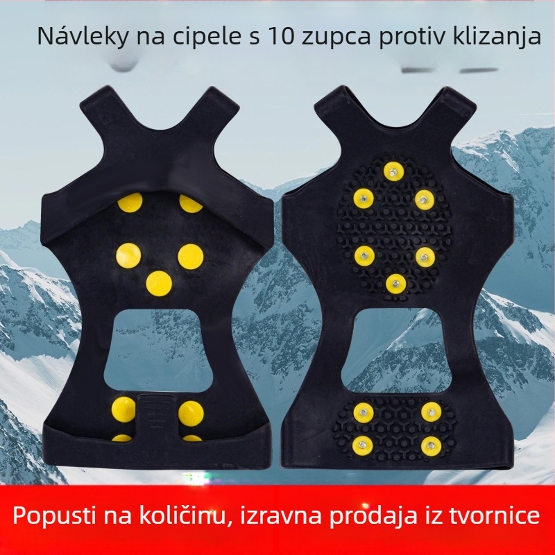 Planinarske klizne čizme s 10 zuba za zimu, led i snijeg; protuklizne navlake za cipele sa šiljcima