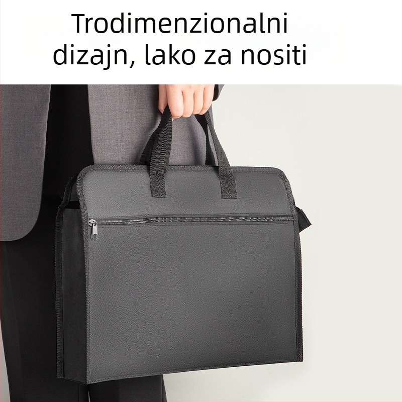 Torba za uredske skladištenje sa zipom | Oxford platno | pravokutnog oblika | težina 0,25 kg | Mogućnost otiska logotipa