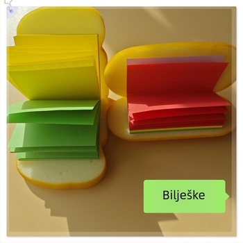 Lepljive bilješke s temom kruha, 60 listova, osnovno pakiranje, Brilliant Color
