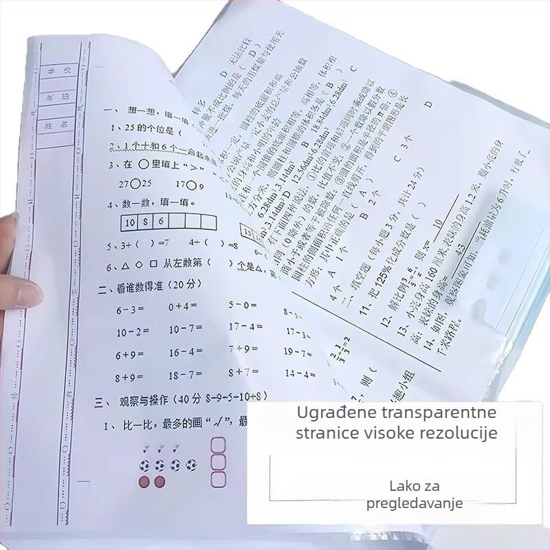 A3 organizator za testne papire i učne dokumente – plastični, model A10633, bez prilagođenog logotipa