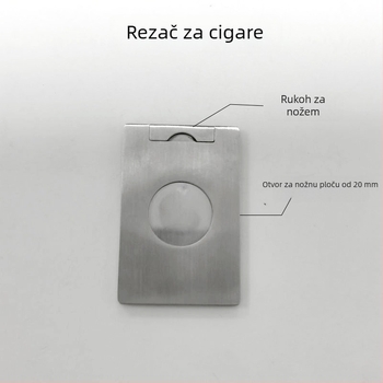 Rezač cigare - nehrđajući čelik, prijenosno, ručno, jednostavan dizajn, perforator
