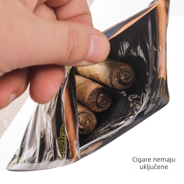 Prijenosni humidor za cigare, set od 5 komada, plastični materijal, stil laganog luksuza