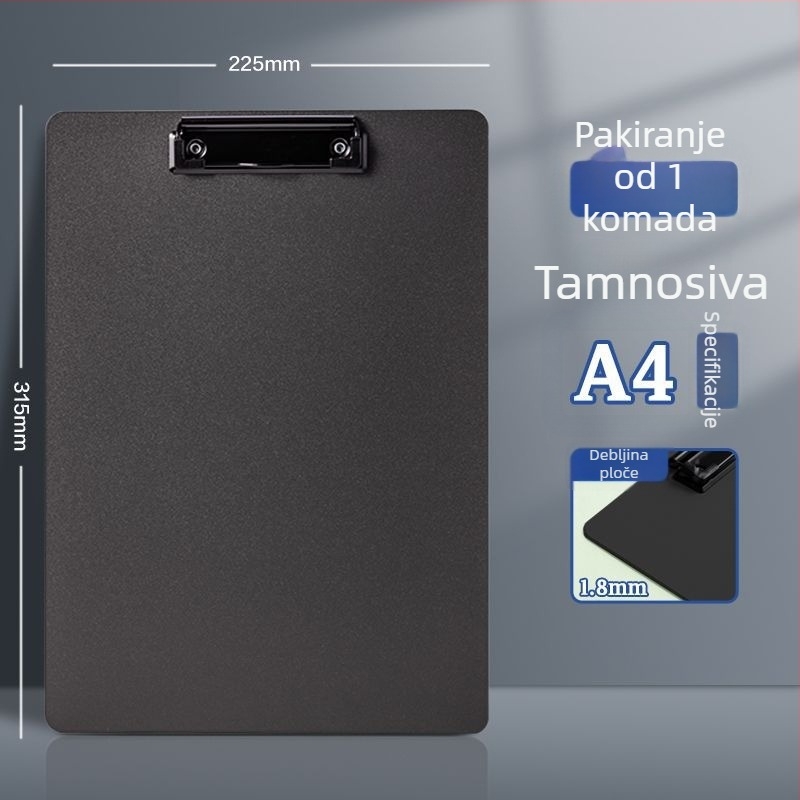 Deli PE122 Plastični klipboard s podlogom za pisanje, format A4, jednostrani zahvat