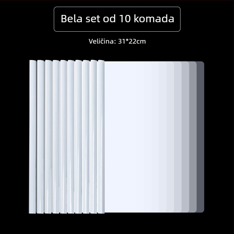 A4 mapa s klipom u obliku kapljice vode i prozirnim umetkom stranica za dokumente i ispite