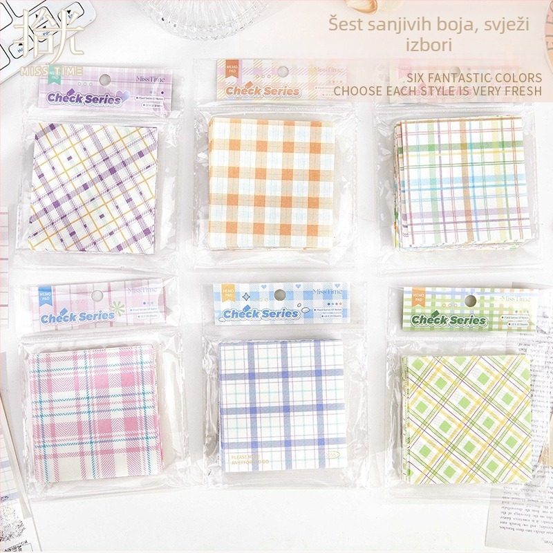 Pick Up Light karirani papir za bilješke za dnevnik, dekorativni osnovni papir, 200 listova, bez ljepila, stil papir–tehlica, IP prava: nema