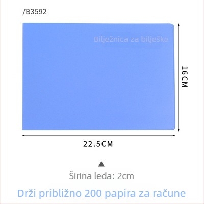 Klip Kang Bai PP za račune — modeli B3591/B3592/B3593 (s kutijom), B3596; materijal: PP; tip: jednostrani klip; pogodan za račune