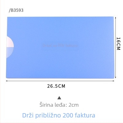 Klip Kang Bai PP za račune — modeli B3591/B3592/B3593 (s kutijom), B3596; materijal: PP; tip: jednostrani klip; pogodan za račune