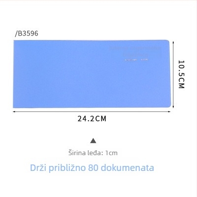 Klip Kang Bai PP za račune — modeli B3591/B3592/B3593 (s kutijom), B3596; materijal: PP; tip: jednostrani klip; pogodan za račune