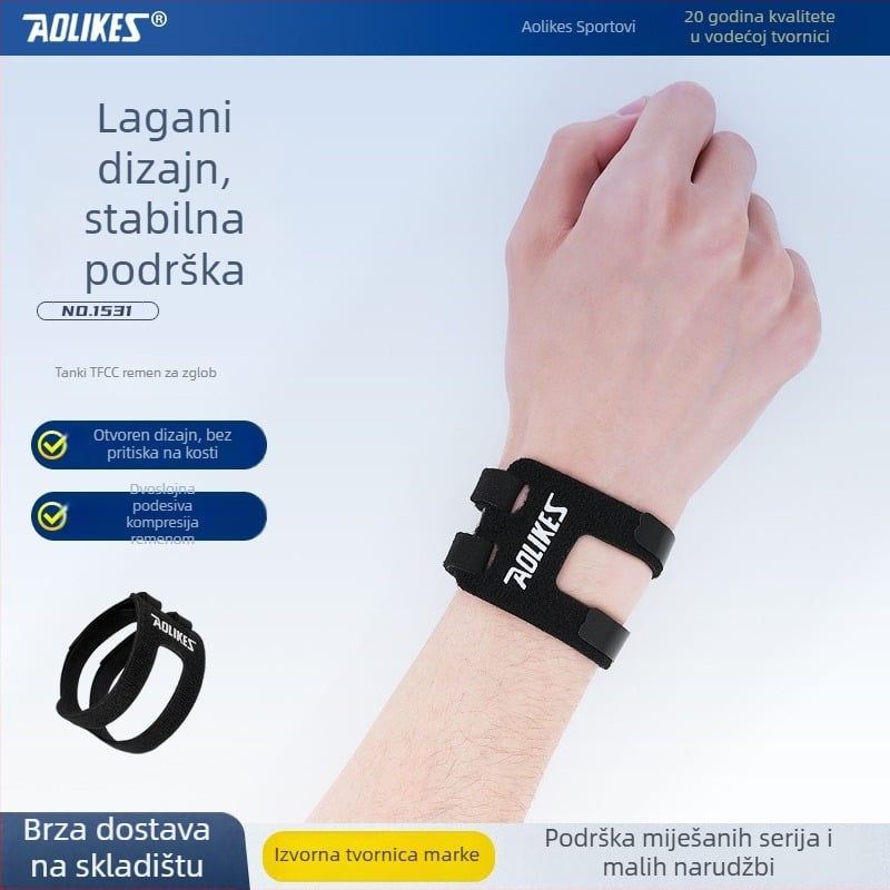 AOLIKES Nylon wristband za sport – zaštita zgloba, Velcro zatvarač, za jogu, fitness, vožnju bicikla, stolni tenis i badminton