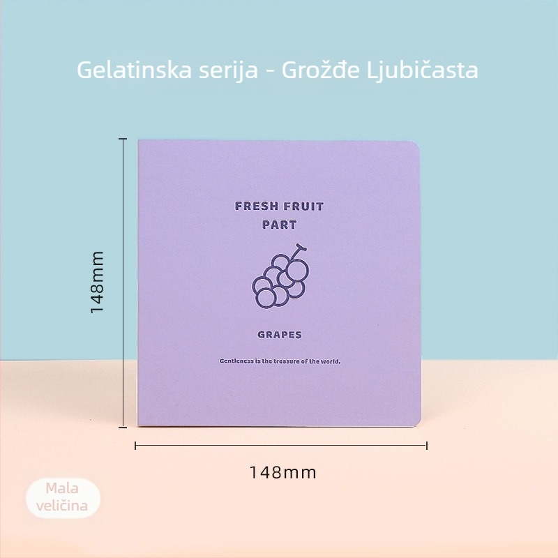 Kvadratni mrežasti bilježnica, model C68101, zaključavajuće povez, PU korica, offset papir, 100–200 stranica