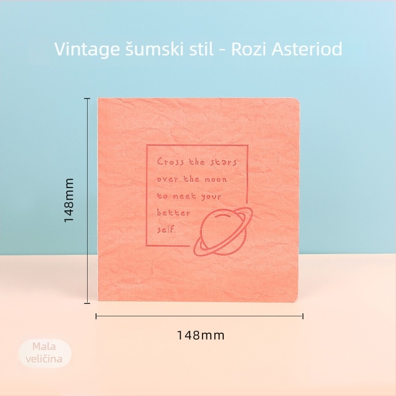 Kvadratni mrežasti bilježnica, model C68101, zaključavajuće povez, PU korica, offset papir, 100–200 stranica