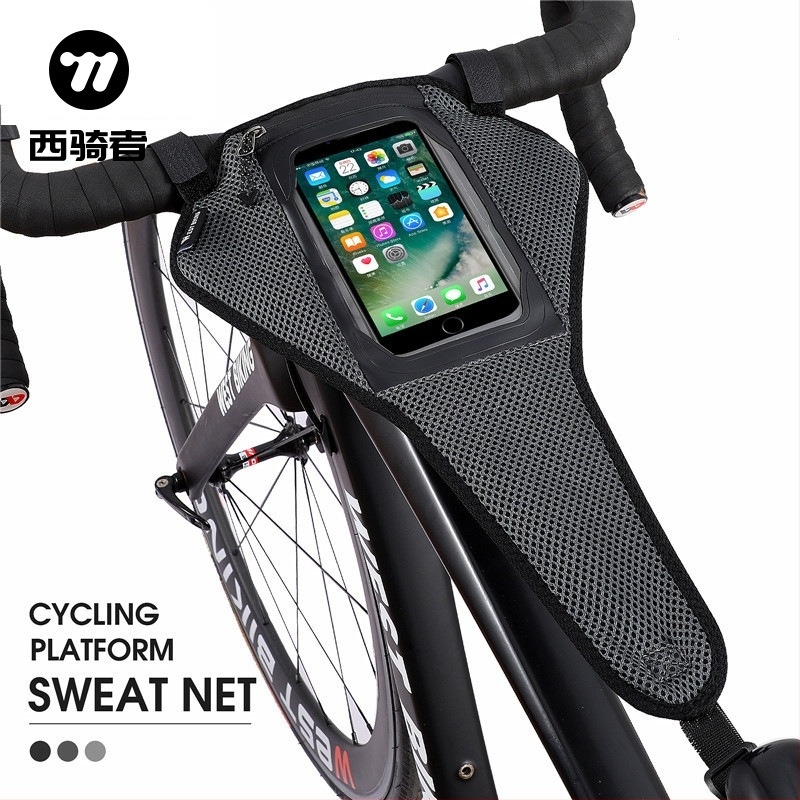 Pojas za znojenje s džepom za telefon za vožnju biciklom – poliester, kompatibilan s 6.5-inčnim telefonom, unisex, WEST BIKING dodatak za bicikl