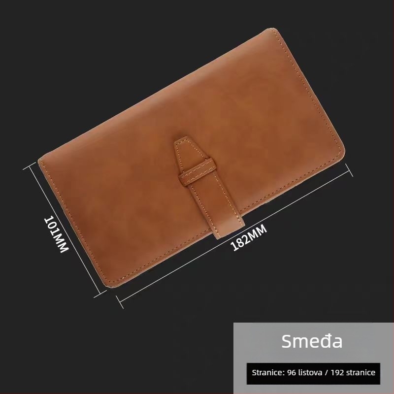 Notes s umjetnim kožnim koricama, ljepilo povezivanje, Dowling papir 80 g, 100 stranica, prilagodljive unutarnje stranice i logo, embossing, toplinsko otiskivanje, srebrno otiskivanje