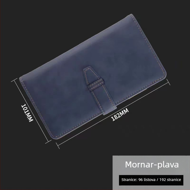 Notes s umjetnim kožnim koricama, ljepilo povezivanje, Dowling papir 80 g, 100 stranica, prilagodljive unutarnje stranice i logo, embossing, toplinsko otiskivanje, srebrno otiskivanje